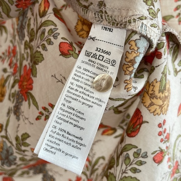 Monsoon London | Floral Short Sleeve Button Down Shirt - size US 12 - Picture 13 of 13